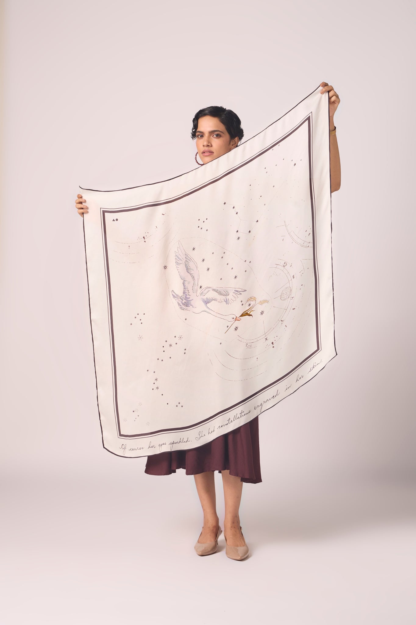 Virgo Printed Satin Scarf