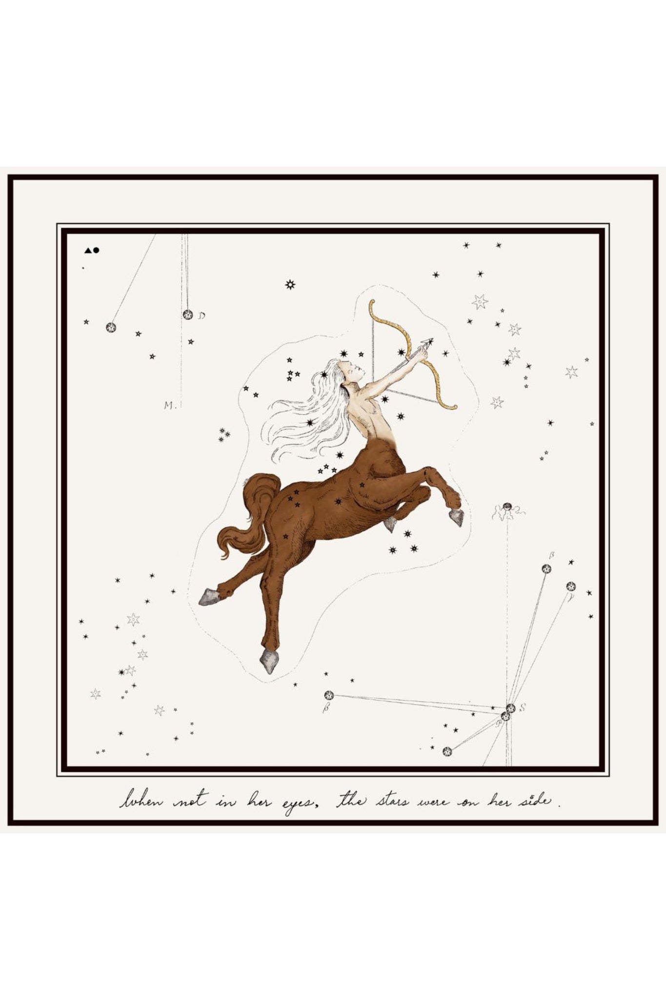 Sagittarius Printed Satin Scarf