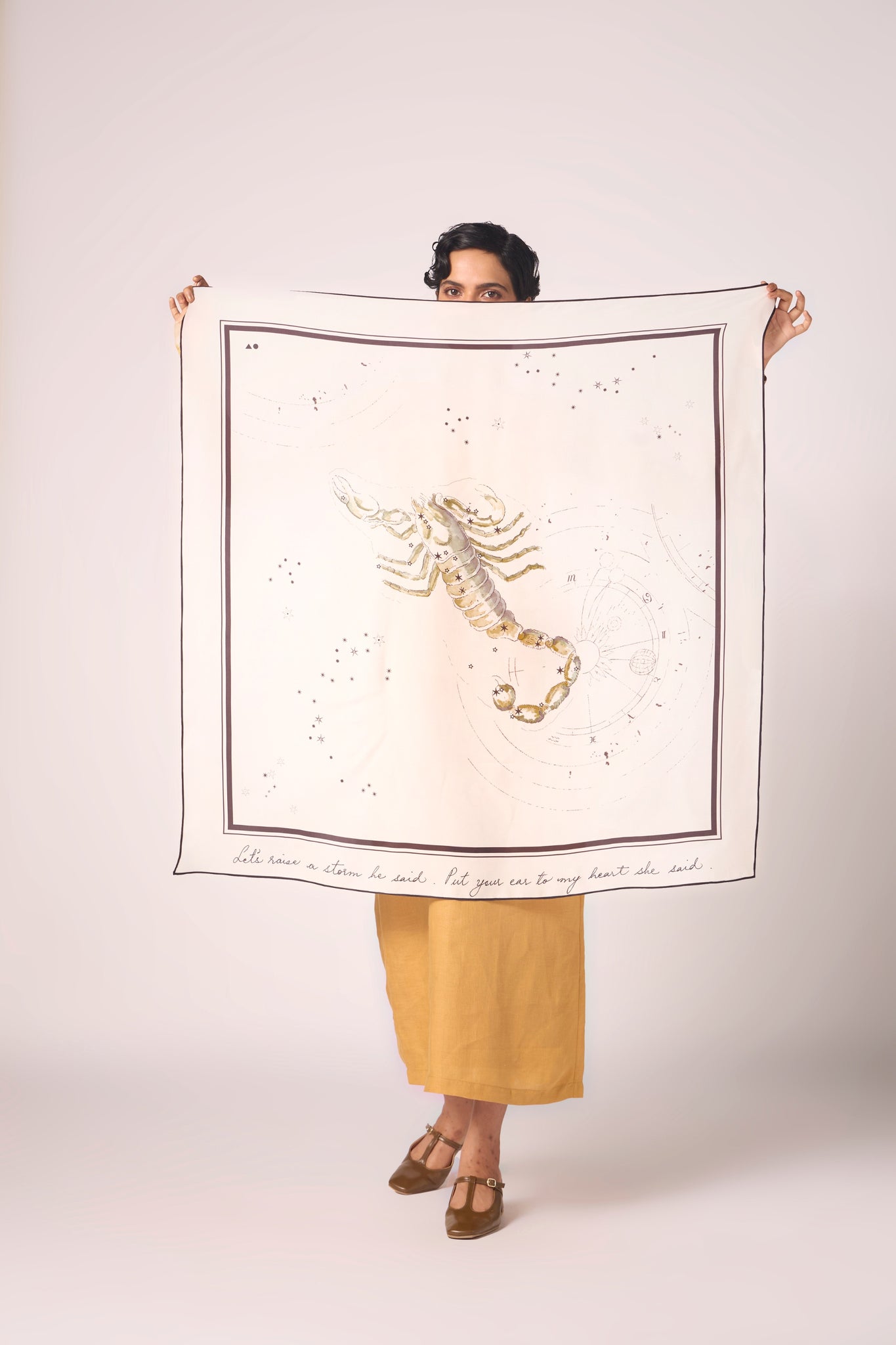 Scorpio Printed Satin Scarf