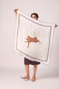 Sagittarius Printed Satin Scarf