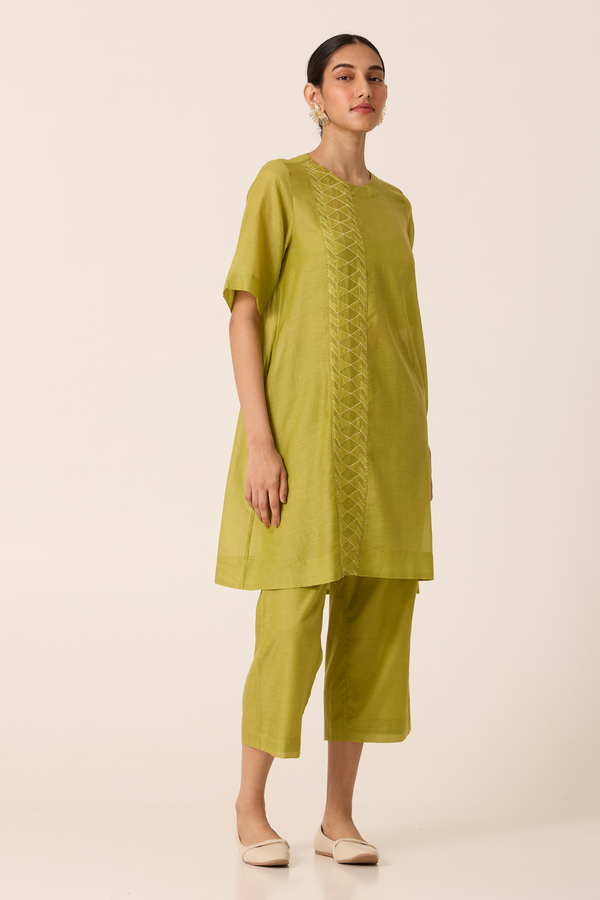 Faiz Green Chikankari Set