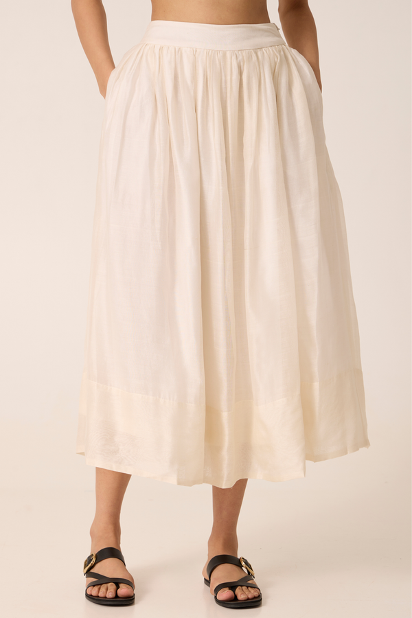 Sahir Handwoven Gathered Skirt