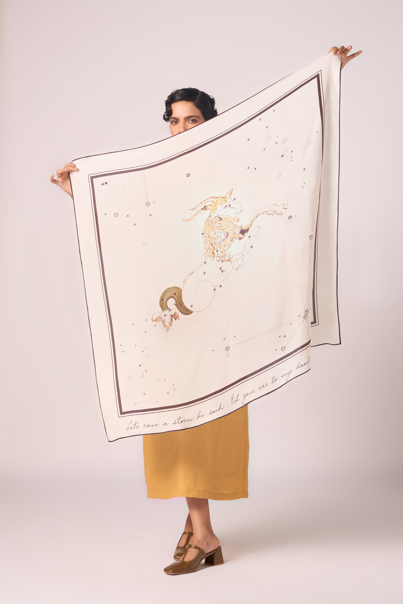 Capricorn Printed Satin Scarf