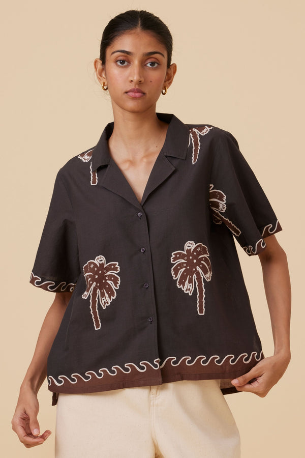 Farin Palm Print Shirt