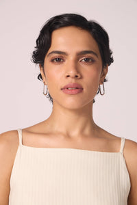 Spica Off White Silk Slip Dress