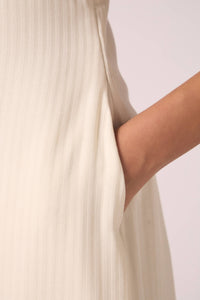 Spica Off White Silk Slip Dress