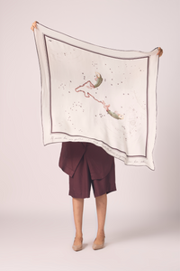 Pisces Printed Satin Scarf