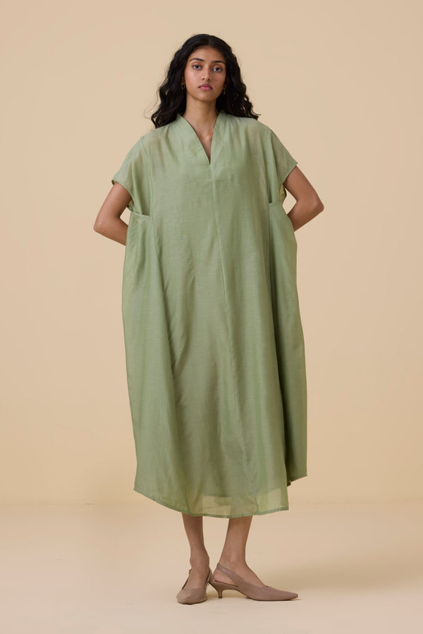 Meer Green Kaftan Dress