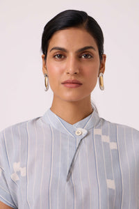 Kitty Blue Ikat Top