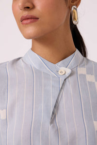 Kitty Blue Ikat Top