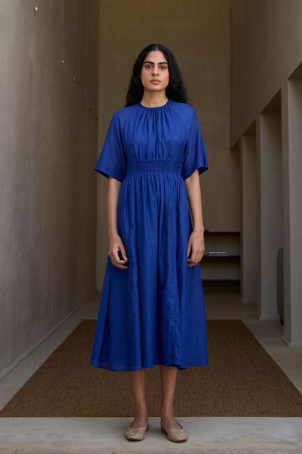 Parina Royal Blue Midi Dress