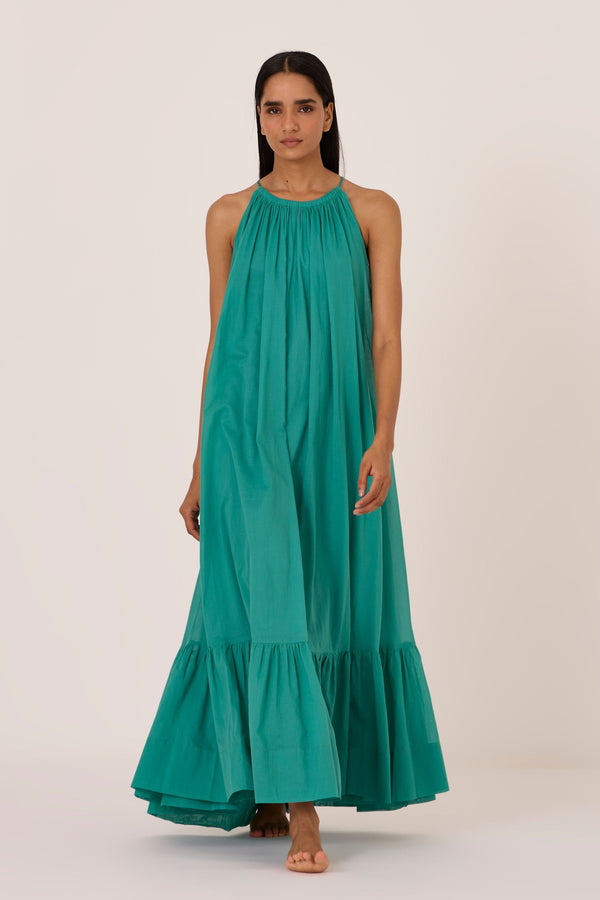 Naiara Cyan Maxi Dress