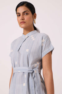 Kitty Blue Ikat Top
