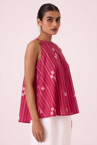 Maarah Rhubarb Ikat Top