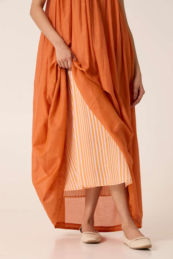 Rabi Orange Maxi Dress