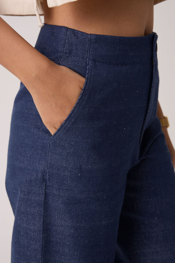 Yelena Handloom Denim Pants