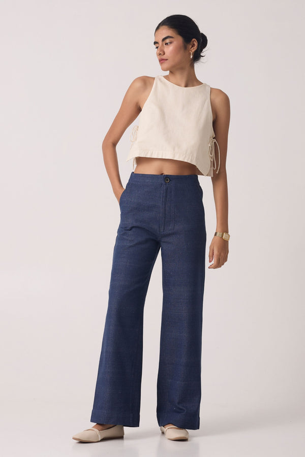 Yelena Handloom Denim Pants