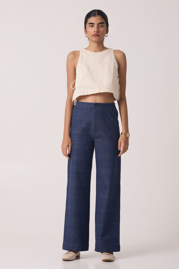 Yelena Handloom Denim Pants