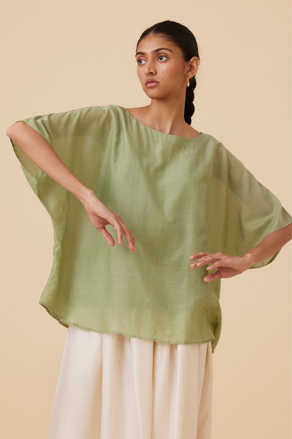 Kosh Green Cape Top