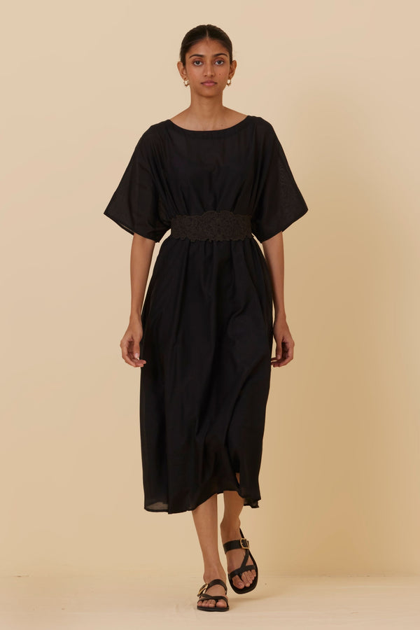 Didda Black Cape Dress