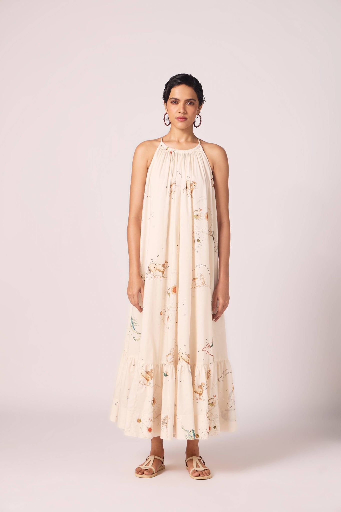 Naiara Zodiac Print Maxi Dress