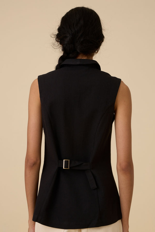 Maira Black Waistcoat