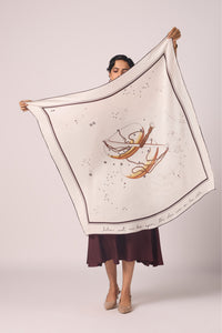 Libra Printed Satin Scarf