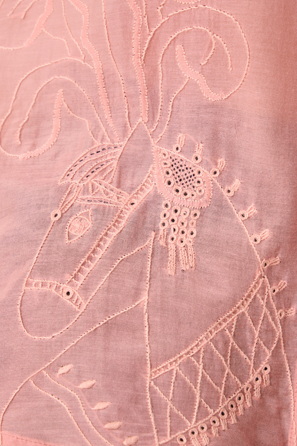 Naidu Pink Chikankari Top