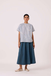 Garcia Blue Ikat Top