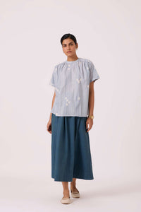Garcia Blue Ikat Top