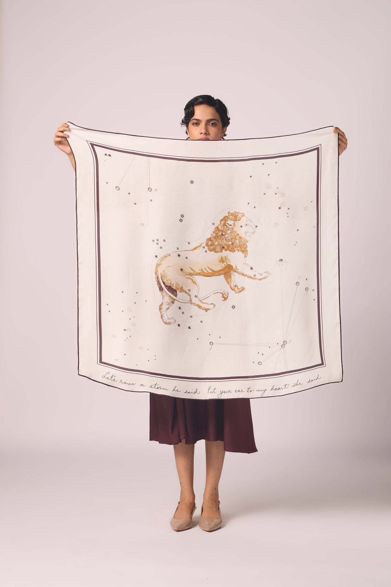 Leo Printed Satin Scarf