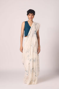 Saiph Zodiac Print Handwoven Saree