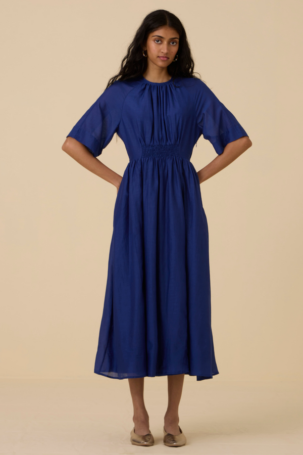 Parina Blue Midi Dress