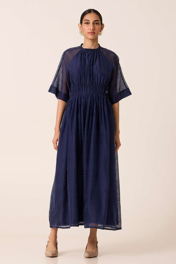 Arha Navy Handwoven Dress