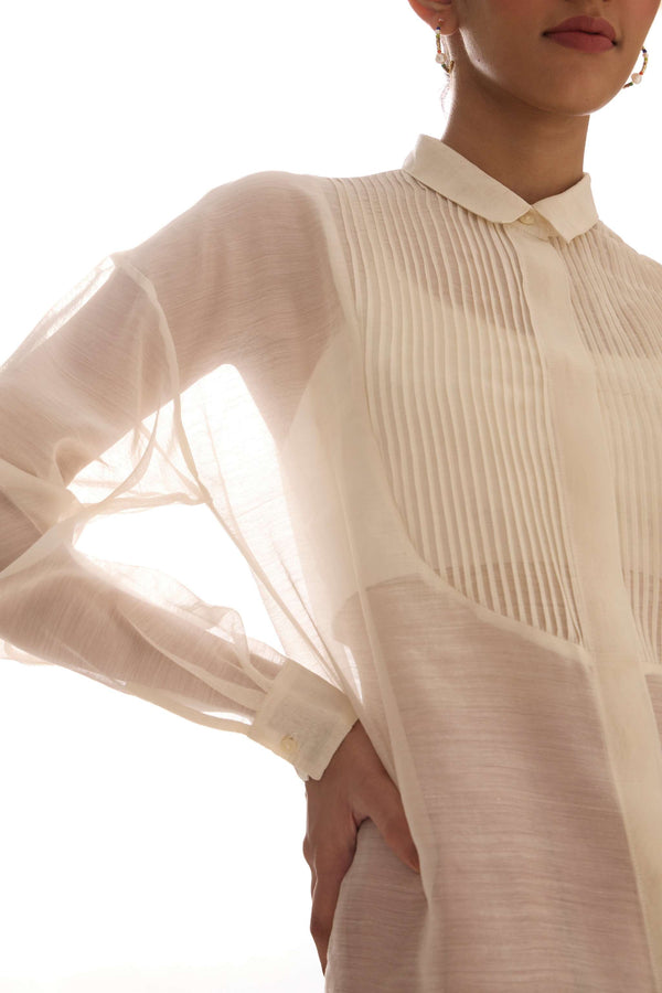 Shankha Off white Handwoven Shirt