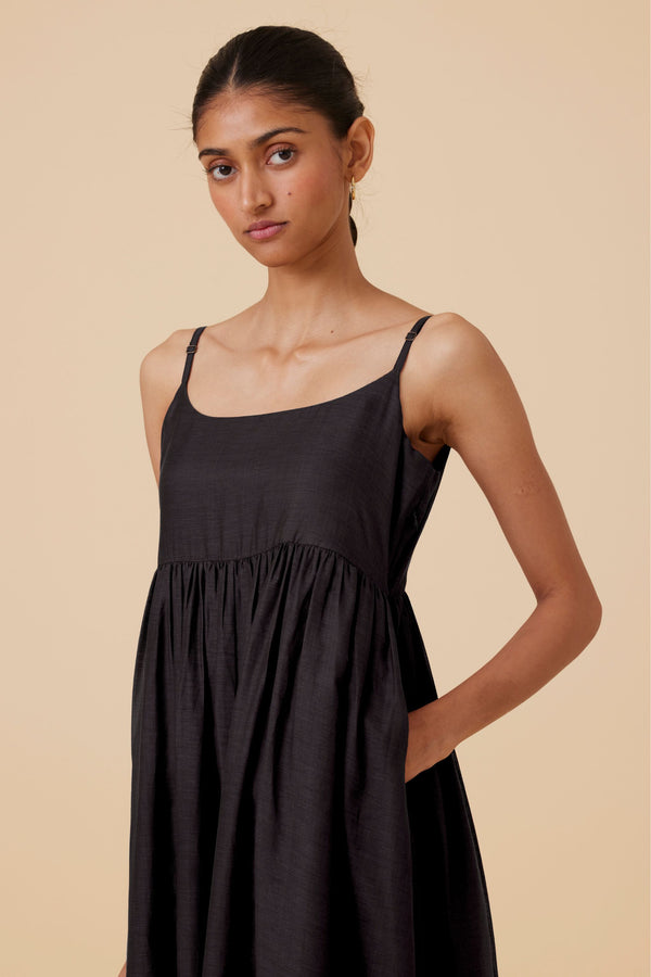 Hamza Black Sleeveless Dress