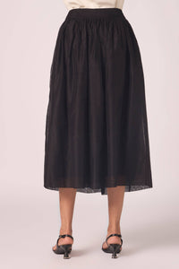 Sahir Black Handwoven Skirt