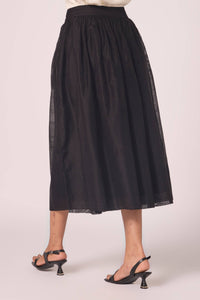 Sahir Black Handwoven Skirt
