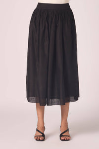 Sahir Black Handwoven Skirt