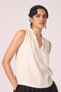 Lumas Off White Silk Top