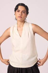 Lumas Off White Silk Top