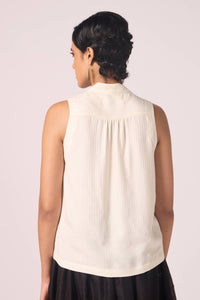 Lumas Off White Silk Top