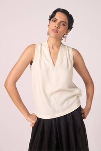 Lumas Off White Silk Top
