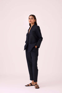 Darcy Black Linen Jacket