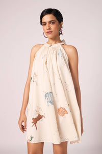 Chica Zodiac Print Cotton Dress
