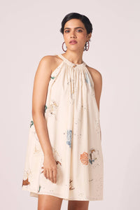 Chica Zodiac Print Cotton Dress