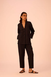 Darcy Black Linen Jacket