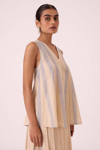 Nastasya Beige Handwoven Top