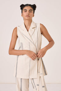 Yacine Handwoven Wrap Top