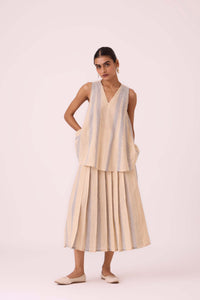 Nastasya Beige Handwoven Top